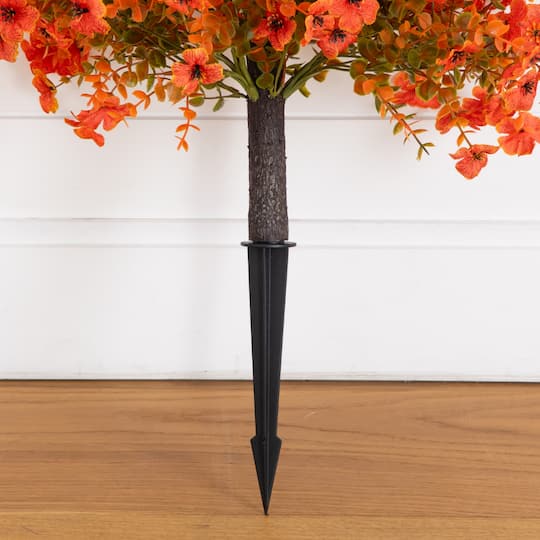 26" UV Resistant Autumn Artificial Fall Daisy Bush with Integrated Ground Stakes, 2ct.